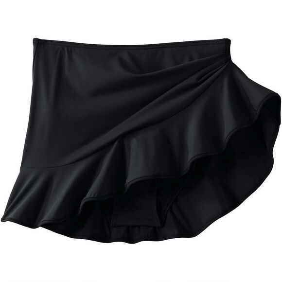 Land's End Ruffle Hem Mini Swim suit bottom Shorter Flirty Skirt Black Various - Picture 2 of 5